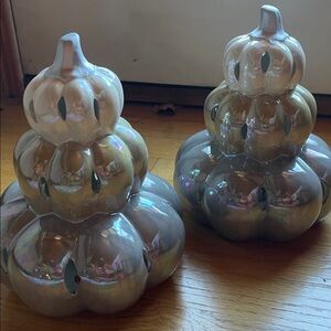 Iridescent Pumpkin Decor Set